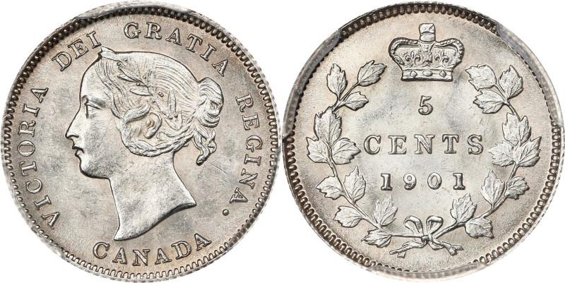 CANADA. 5 Cents, 1901. London Mint. Victoria. PCGS MS-63.
KM-2.

Estimate: $1...