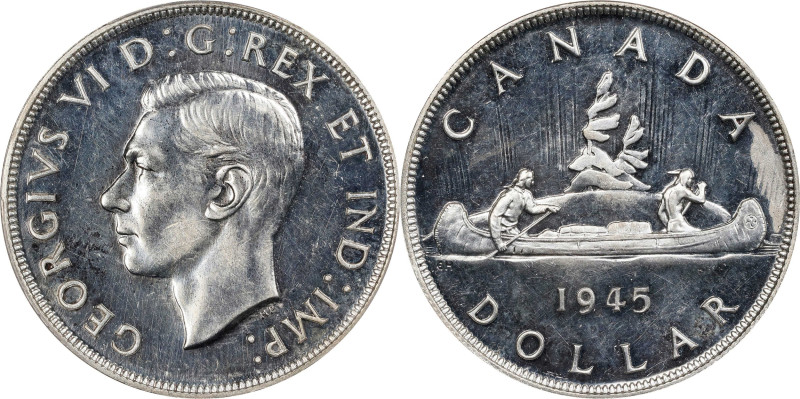 CANADA. Dollar, 1945. Ottawa Mint. George VI. PCGS MS-62.
KM-37.

Estimate: $...