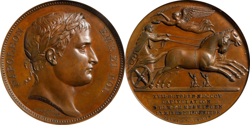 FRANCE. Napoleon I/Capitulation of Ulm & Memmingen Bronze Medal, 1805. Paris Min...