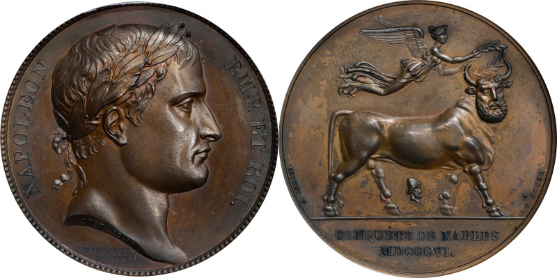 FRANCE. Napoleon I/Conquest of Naples Bronze Medal, 1806. Paris Mint. PCGS SPECI...