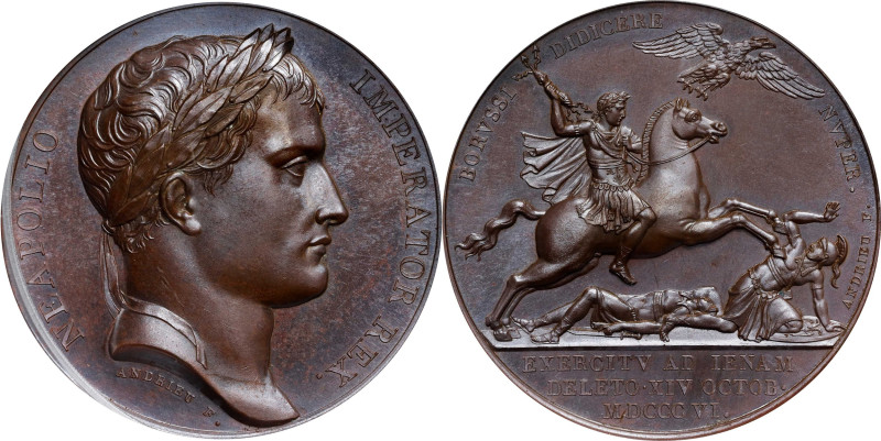 FRANCE. Napoleon I/Battle of Jena Bronze Medal, 1806. Paris Mint. PCGS SPECIMEN-...