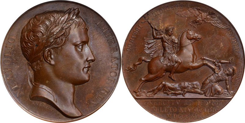 FRANCE. Napoleon I/Battle of Jena Bronze Medal, 1806. Paris Mint. PCGS SPECIMEN-...