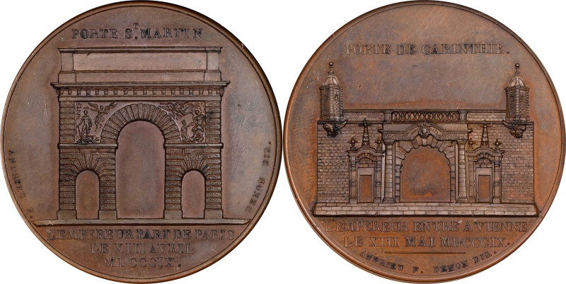 FRANCE. Entry into Vienna Bronze Medal, 1809. Paris Mint. PCGS SPECIMEN-64.
Bra...