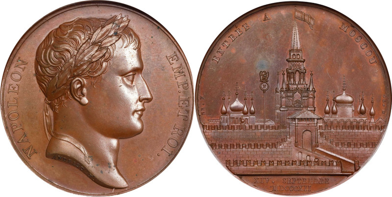 FRANCE. Napoleon I/Entry into Moscow Bronze Medal, 1812. Paris Mint. PCGS SPECIM...