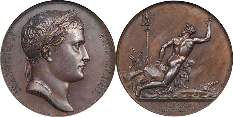 FRANCE. Napoleon I/Crossing the Volga Rover Bronze Medal, 1812. Paris Mint. PCGS...