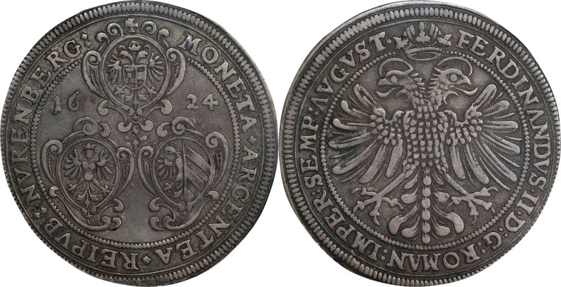 GERMANY. Nurnberg. Taler, 1624. PCGS EF-45.
Dav-5637; KM-71.
To view all items...