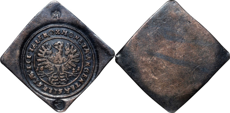 GERMANY. Silesia. Uniface 3 Talers Klippe, 1621. Glogau Mint. Ferdinand II. NGC ...