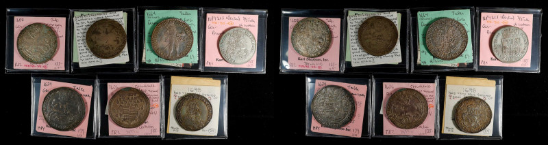 GERMANY. Septet of Talers (7 Pieces), 1603-93. Average Grade: VERY FINE.
A sele...