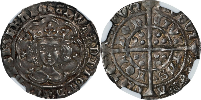 GREAT BRITAIN. Groat, ND (1467-68). London Mint; mm: Sun. Edward IV (first reign...