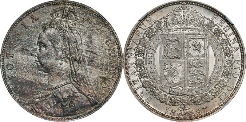 GREAT BRITAIN. 1/2 Crown, 1887. London Mint. Victoria. NGC MS-65.
S-3924; KM-76...