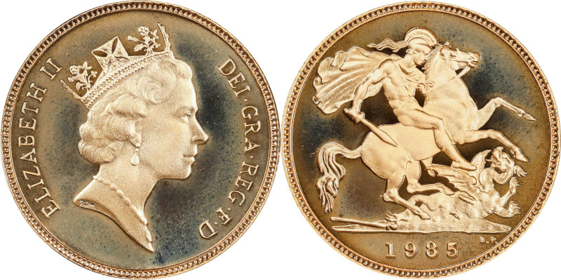 GREAT BRITAIN. 1/2 Sovereign, 1985. Llantrisant Mint. Elizabeth II. GEM PROOF.
...