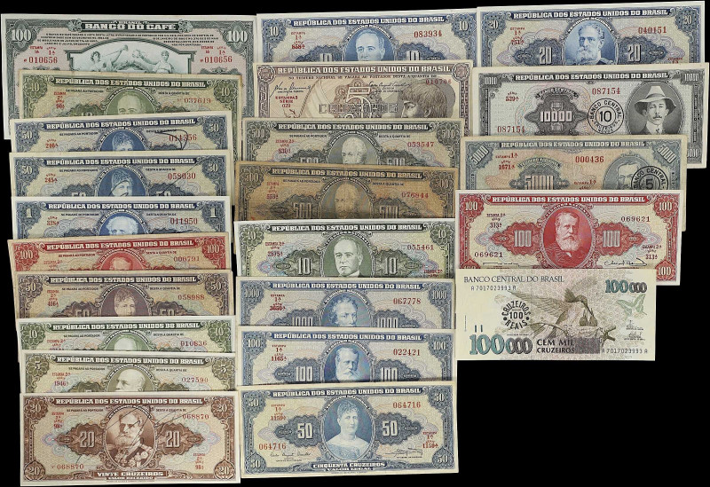 BRAZIL. Lot of (23). Mixed Banks. Mixed Denomination, Mixed Dates. P-Various.
...