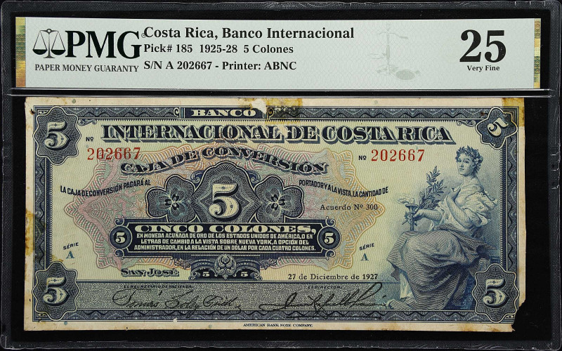 COSTA RICA. Banco Internacional de Costa Rica - Caja de Conversion. 5 Colones, 1...