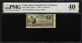 CUBA. Lot of (4). El Banco Espanol de la Habana. 5, 10 & 25 Centavos, 1872-83. P-29d, 30a, 30d & 31a. PMG Very Fine 30 to About Uncirculated 50.
PMG ...