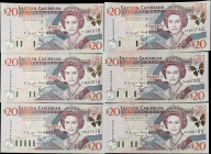 EAST CARIBBEAN STATES. Lot of (6). Eastern Caribbean Central Bank. 20 Dollars, ND (2000). P-39d, 39g, 39k, 39l, 39u & 39v. Uncirculated.

Estimate: ...