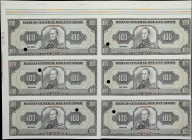 ECUADOR. Banco Central del Ecuador. 100 Sucres, ND (1988-97). P-123A. Uncut Sheet.

Estimate: $100.00- $200.00