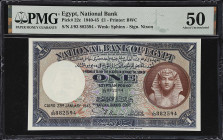 EGYPT. National Bank of Egypt. 1 Pound, 1945. P-22c. PMG About Uncirculated 50.

Estimate: $100.00- $250.00