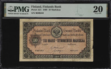 FINLAND. Finlands Bank. 10 Markkaa, 1889. P-A51. PMG Very Fine 20.

Estimate: $250.00- $350.00