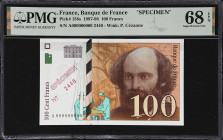 FRANCE. Banque de France. 100 Francs, 1997. P-158s. Specimen. PMG Superb Gem Uncirculated 68 EPQ.

Estimate: $300.00- $500.00