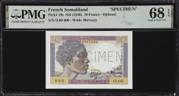 FRENCH SOMALILAND. Banque de l'Indochine. 10 Francs, ND (1946). P-19s. Specimen. PMG Superb Gem Uncirculated 68 EPQ.

Estimate: $300.00- $400.00