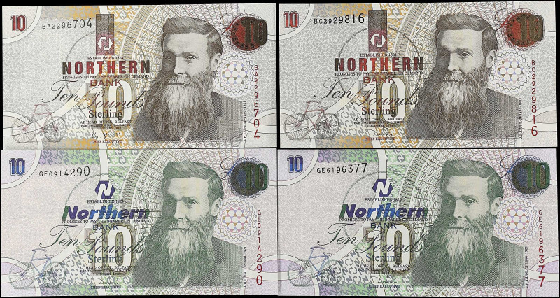 IRELAND, NORTHERN. Lot of (4). Northern Bank. 10 Pounds Sterling, 1997-2005. P-1...