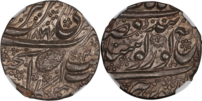 INDIA. Sikh Empire. Rupee, VS 1877 (1820). Amritsar Mint. Ranjit Singh. NGC MS-6...