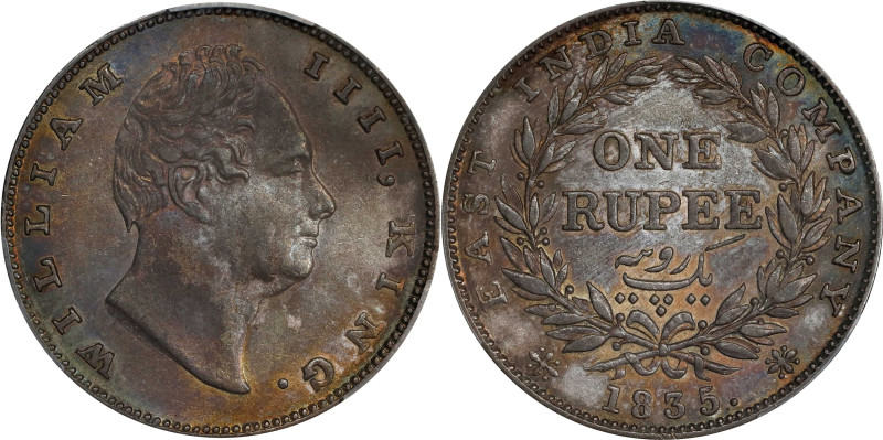 INDIA. British East India Company. Rupee, 1835.-(C). Calcutta Mint. William IV. ...