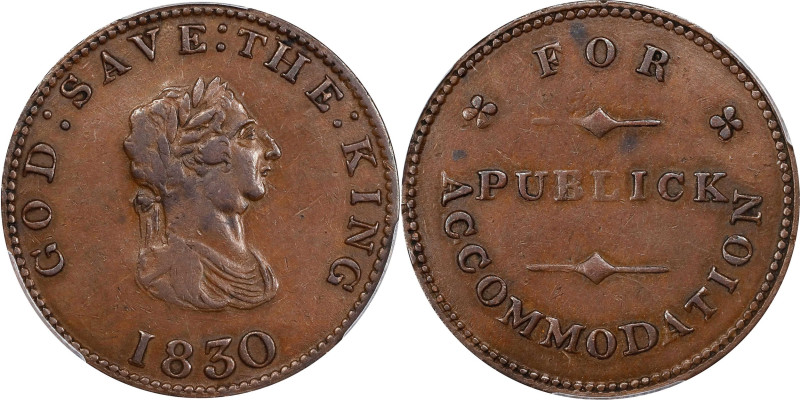 ISLE OF MAN. 1/2 Penny Token, 1830. George IV. PCGS AU-50.
KM-Tn16.

Estimate...