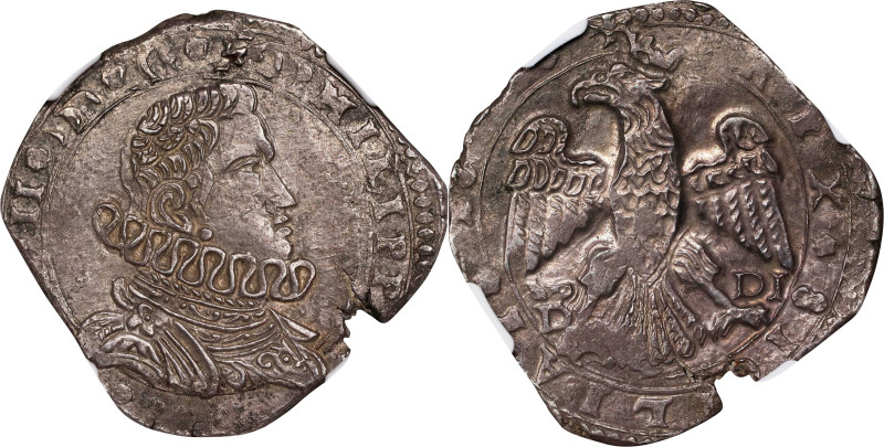 ITALY. Naples & Sicily (Sicily). 4 Tari, ND (1621-65)-DP DI. Messina Mint. Filip...