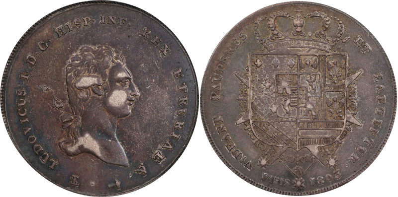 ITALY. Tuscany. Francescone, 1803. Pisa Mint. Ludovico I. PCGS AU-50.
KM-C-42.2...