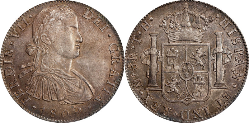 MEXICO. 8 Reales, 1809-Mo TH. Mexico City Mint. Ferdinand VII. PCGS AU-53.
KM-1...