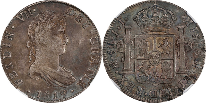 MEXICO. 8 Reales, 1819-Mo JJ. Mexico City Mint. Ferdinand VII. NGC VF-35.
KM-11...