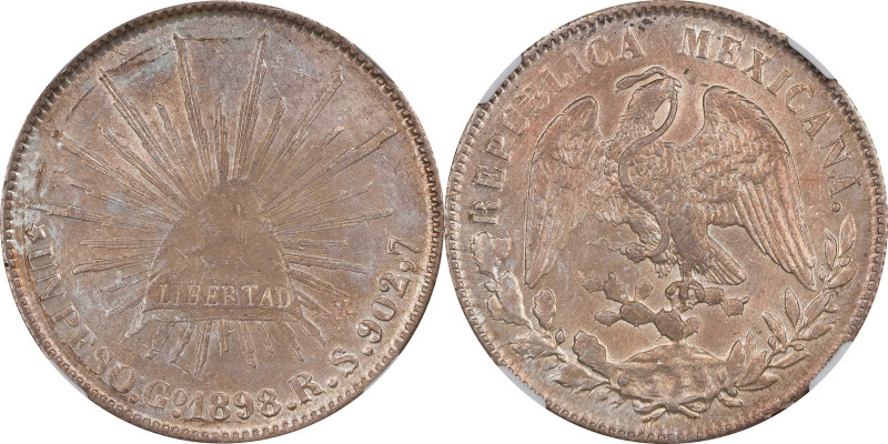 MEXICO. Peso, 1898-Go RS. Guanajuato Mint. NGC MS-61.
KM-409.1.

Estimate: $1...