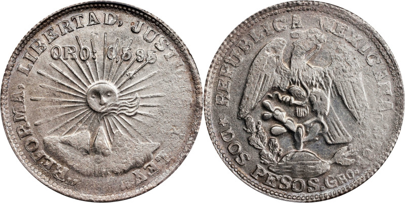 MEXICO. Guerrero. 2 Pesos, 1914-GRO. PCGS MS-62.
KM-643.

Estimate: $500