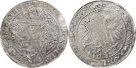 NETHERLANDS. Batenburg. Daalder, (1556-57). Wilhelm von Bronkhorst. PCGS Genuine--Scratch, AU Details.
Dav-8552.

Estimate: $200.00- $400.00