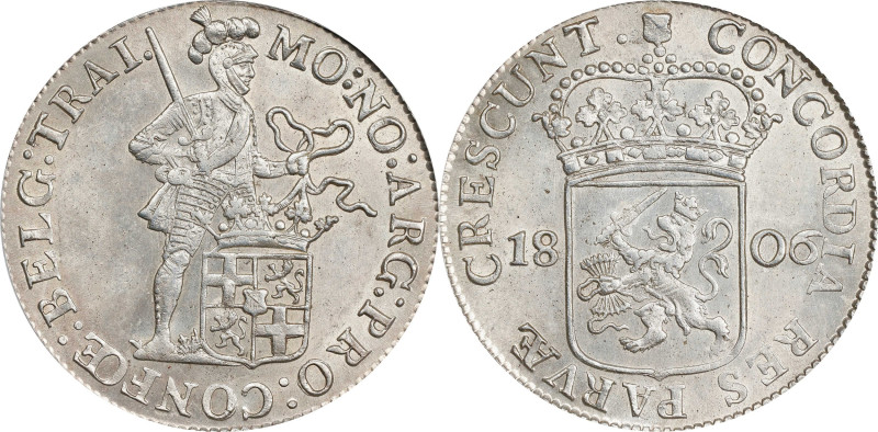 NETHERLANDS. Kingdom of Holland (Napoleonic). Silver Ducat (Rijksdaalder), 1806....