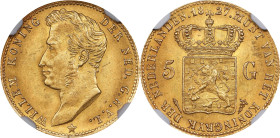 NETHERLANDS. 5 Gulden, 1827. Brussels Mint. William I. NGC MS-63.
Fr-328; KM-60.

Estimate: $400.00- $600.00