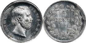 NETHERLANDS. 5 Cents, 1850. Utrecht Mint. William II. PCGS MS-66+.
KM-52.

Estimate: $50.00- $100.00