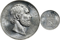 NETHERLANDS. 2-1/2 Gulden, 1867. Utrecht Mint. William III. PCGS MS-63.
KM-82.

Estimate: $500.00- $750.00