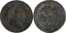 NETHERLANDS. Copper Jeton, ND (1656). Antwerp Mint. PCGS MS-61 Brown.
Dugn-4091. Struck to commemorate Archduke Leopold. Obverse: Archduke Leopold ri...