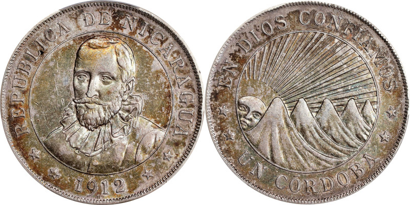 NICARAGUA. Cordoba, 1912-H. Birmingham (Heaton) Mint. PCGS AU-55.
KM-16.

Est...