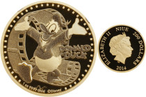 NIUE. 200 Dollars, 2014. New Zealand (Aukland) Mint. NGC PROOF-70 Ultra Cameo.
Fr-Unlisted; KM-Unlisted. AGW: 0.9999 oz. Donald Duck. Includes origin...