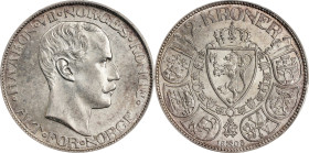 NORWAY. 2 Kroner, 1908. Kongsberg Mint. Haakon VII. PCGS MS-62.
KM-370.

Estimate: $100.00- $200.00