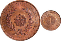 PARAGUAY. Centesimo, 1870. PCGS SPECIMEN-66 Red Brown.
KM-2.

Estimate: $150.00- $300.00