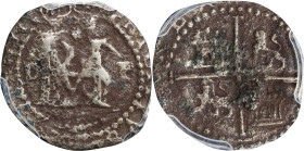 PERU. Cob 1/2 Real, ND (1577-88). Lima Mint. Philip II. PCGS Genuine--Environmental Damage, VF Details.
KM-5; Cal-120. Weight: 1.03 gms.
To view all...