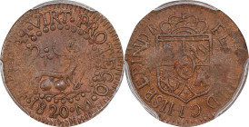 PHILIPPINES. Octavo, 1820-M F. Manila Mint. Ferdinand VII. PCGS AU-58.
KM-8; Cal-80; Basso-9.

Estimate: $300.00- $500.00