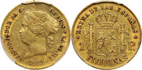 PHILIPPINES. Peso, 1862. Manila Mint. Isabel II. PCGS AU-55.
Fr-3; KM-142.

Estimate: $300.00- $450.00