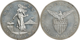 PHILIPPINES. Peso, 1903. Philadelphia Mint. PCGS PROOF-63.
KM-168; Allen-16.01.

Estimate: $1100