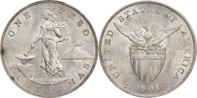 PHILIPPINES. Peso, 1903-S. San Francisco Mint. PCGS AU-58.
KM-168; Allen-16.02.

Estimate: $250