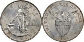 PHILIPPINES. Peso, 1904-S. San Francisco Mint. PCGS MS-63.
KM-168; Allen-16.04.

Estimate: $900